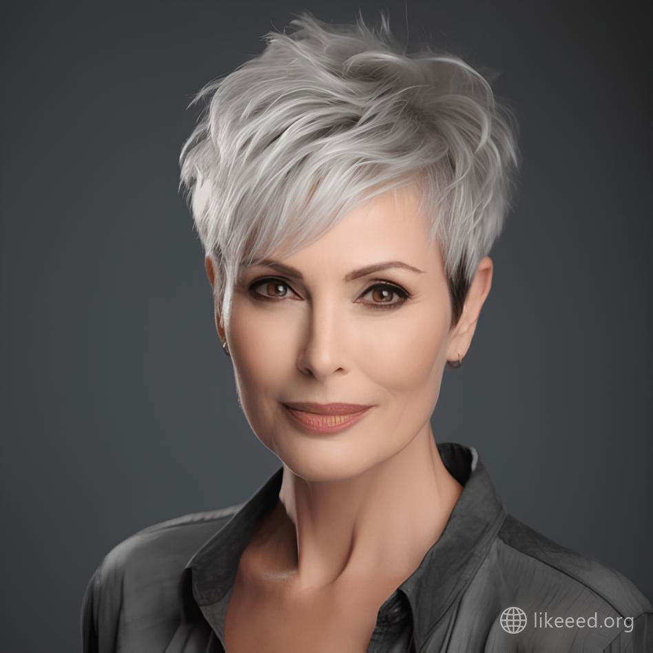 Classic Silver Pixie Cut
