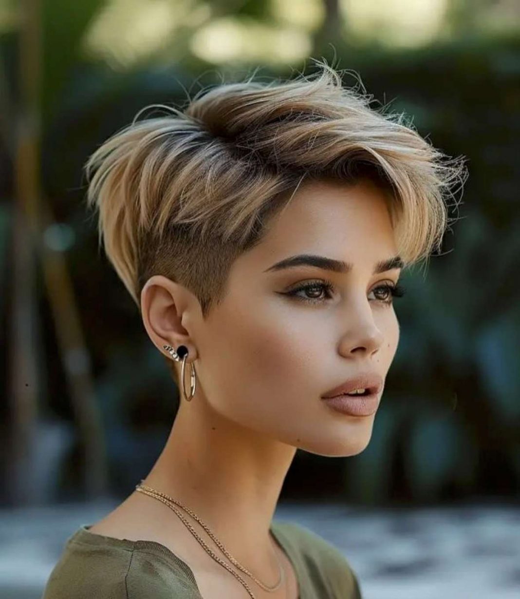 Edgy Blonde Pixie Cut