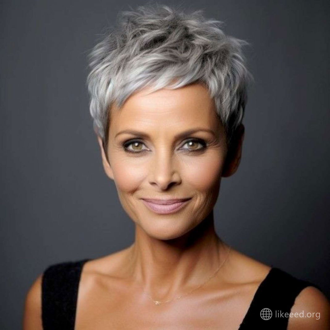 Elegance in Silver The Power of a Short Hairstyle