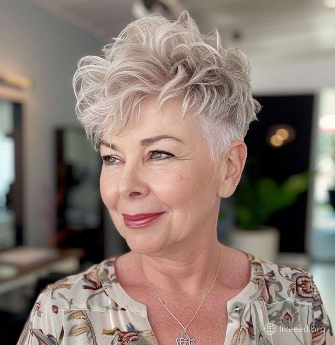 Elegant Confidence with a Tousled Pixie Cut