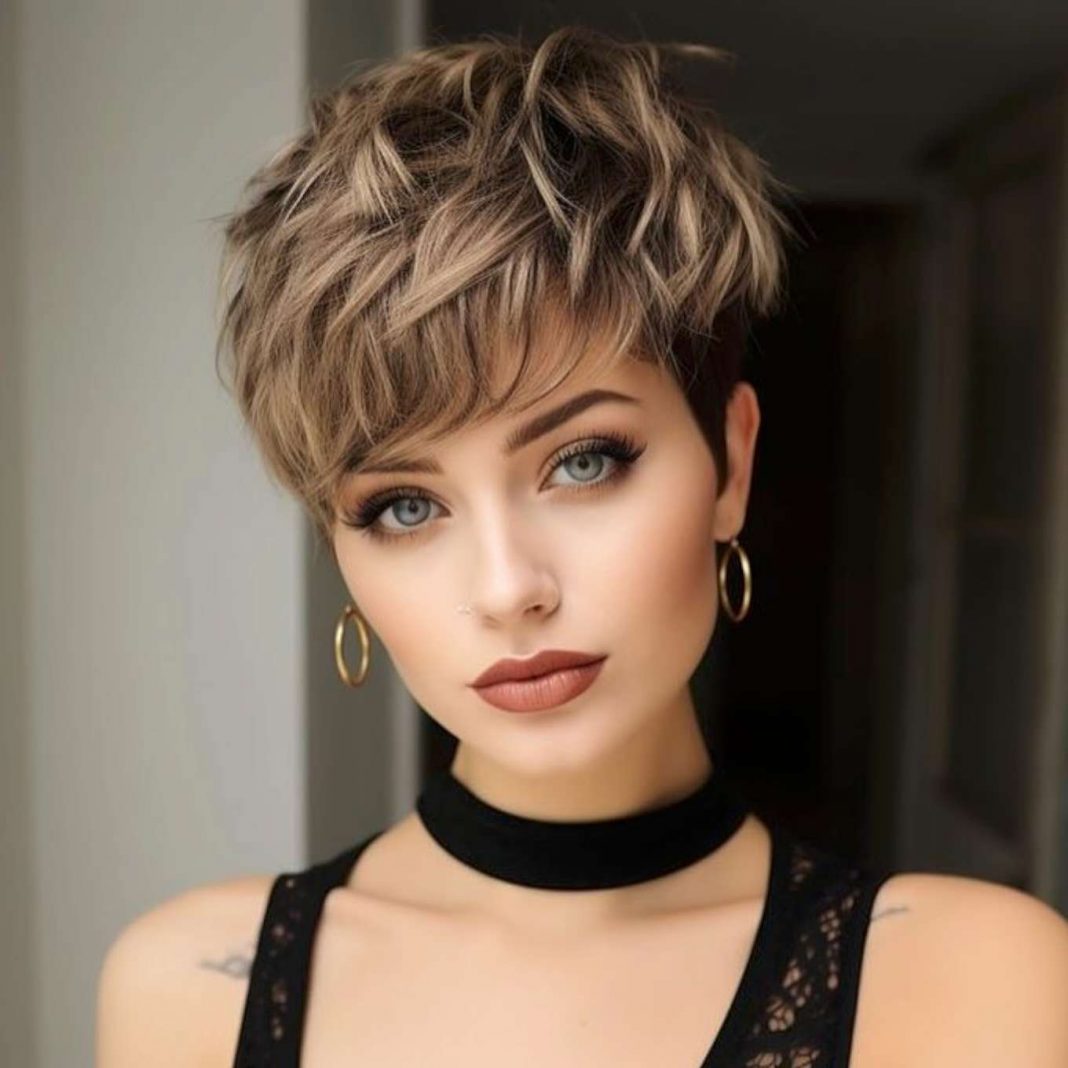 Trendy Layered Pixie