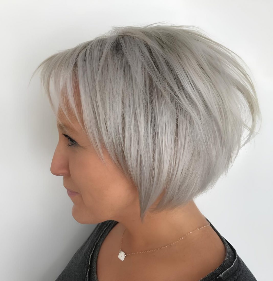 Silver Ash Blonde Bob for an Effortless Chic Look
