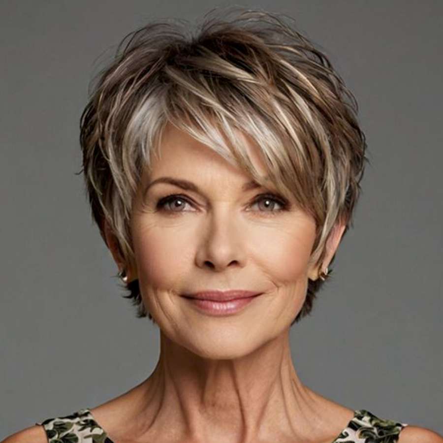 Youthful & Vibrant: The Messy Pixie with Bangs