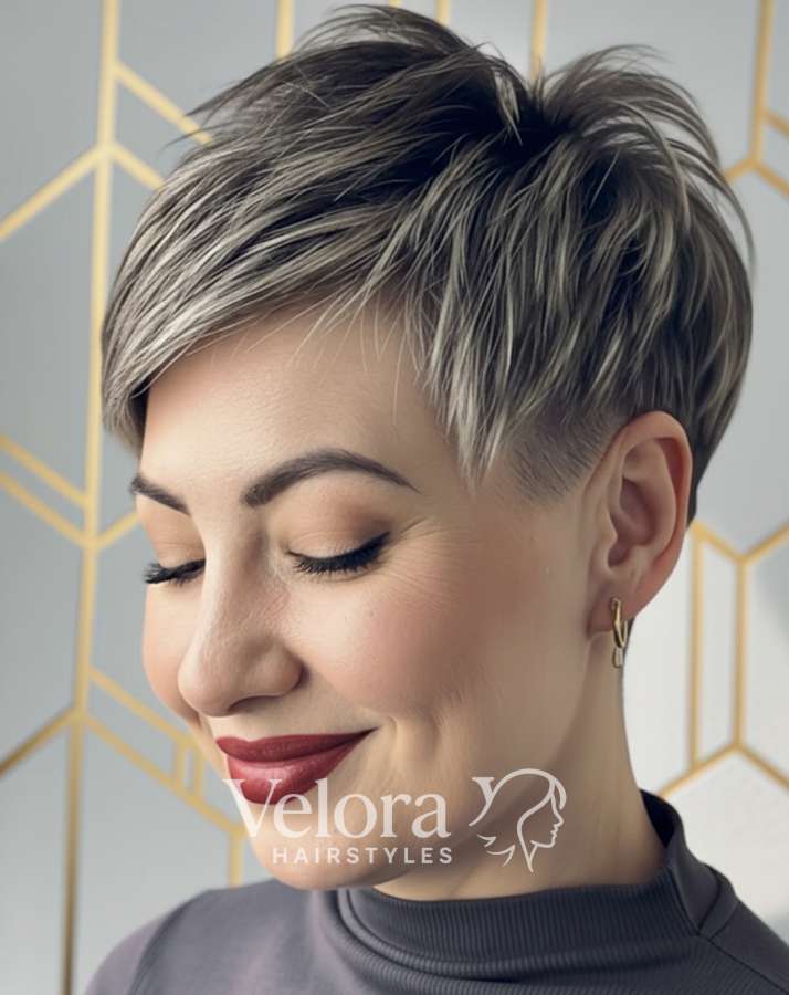 Elegant Side-Swept Pixie With Natural Shine