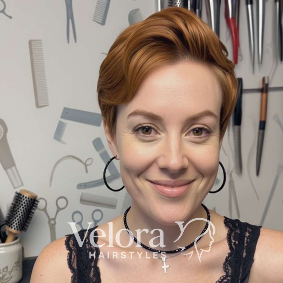 Timeless Copper Pixie Elegance